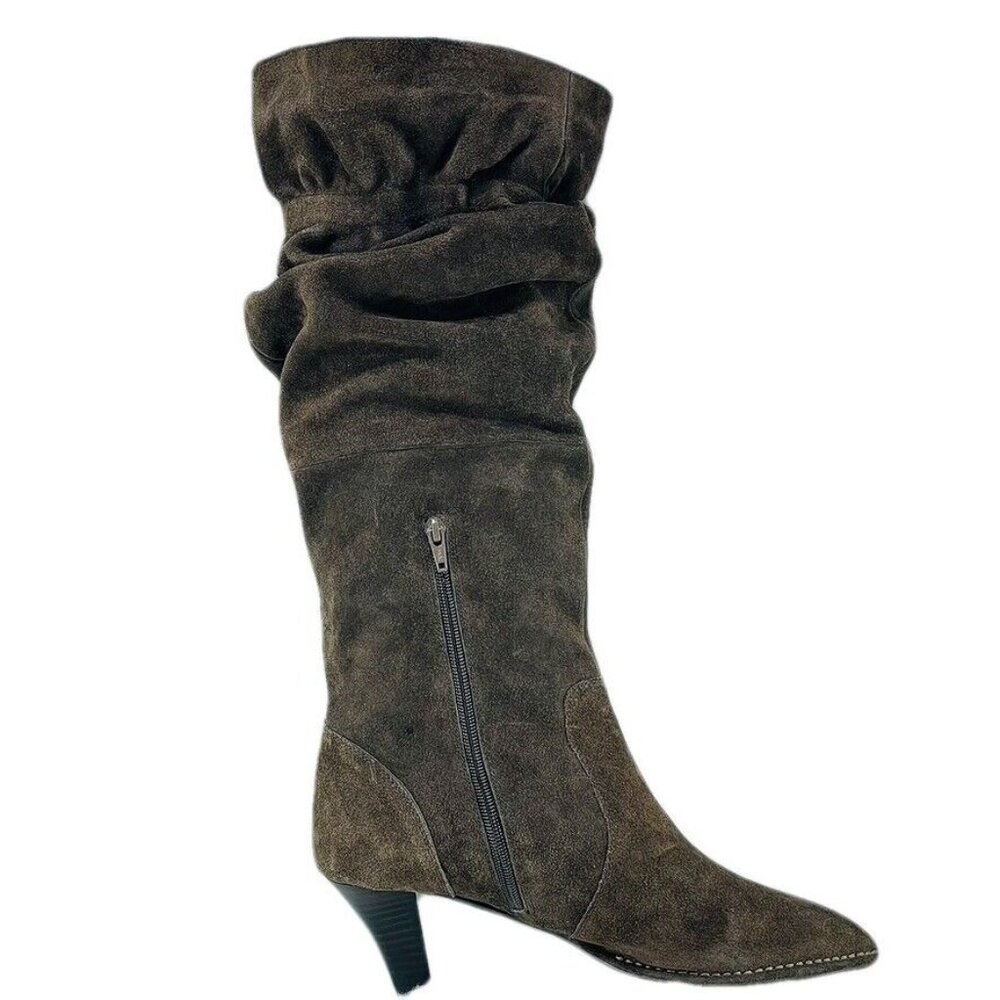 Hot from Hollywood 11W Brown Leather Slouchy Knee High Boots For Wome - Picture 8 of 13